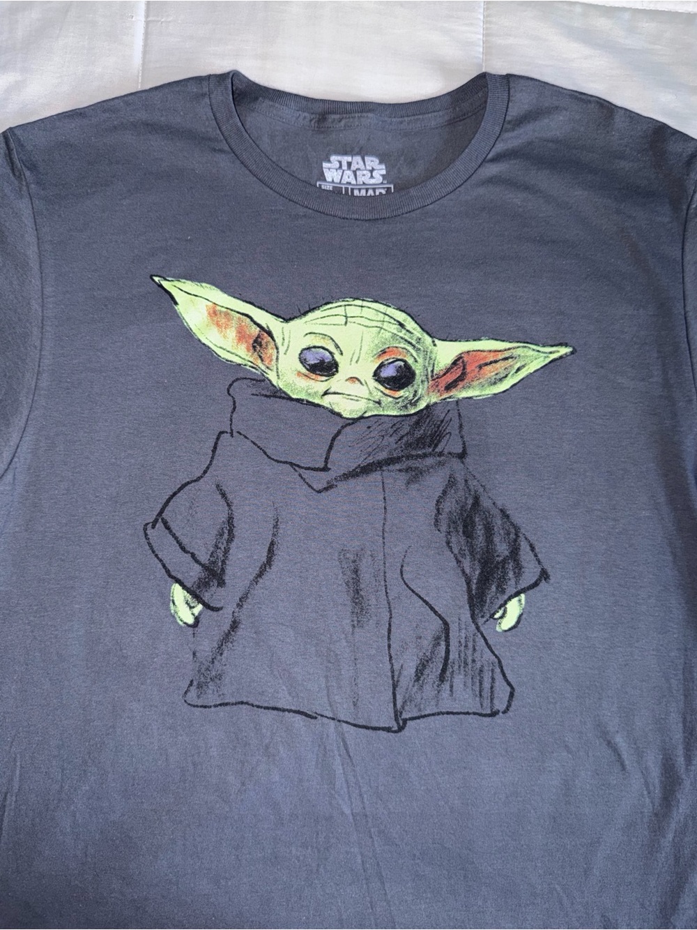 Star Wars Dark Gray Grogu Graphic Tee - Large